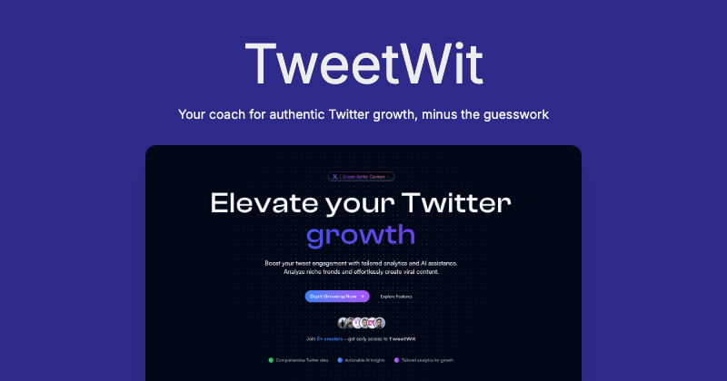 "Unlock Twitter success with data-driven insights and AI-powered growth strategies."